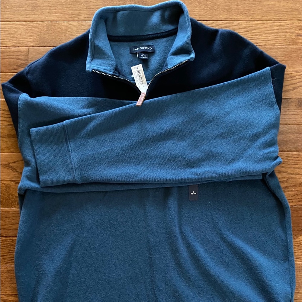NWT Lands End Men’s Quarter ZIP 1/4 42-44 L large
